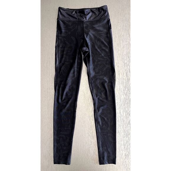 Alala Black Mesh Shiny Back Leggings XS 25” - Picture 1 of 5